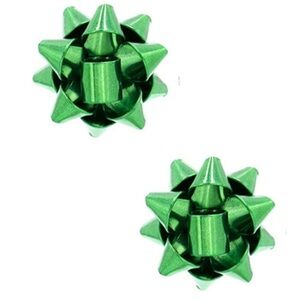 KATE SPADE NEW YORK ♠️ BOUGIE BOW GREEN CHRISTMAS EARRINGS